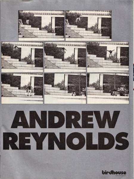 Andrew Reynolds flips the 5 blocks at Bercy in Paris for a Birdhouse advert.