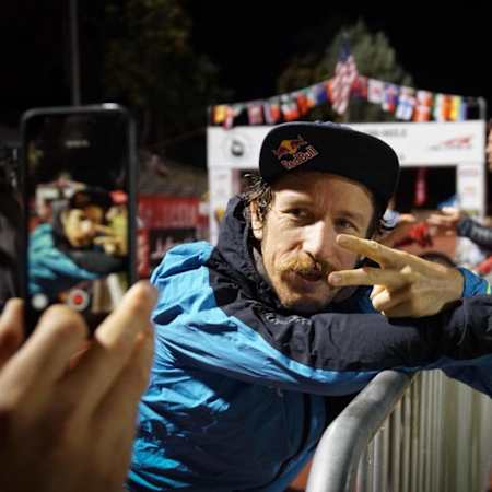 Florian Neuschwander seen during the Western States 100 ultramarathon in the Sierra Nevada mountains, CA, USA in June 2018.