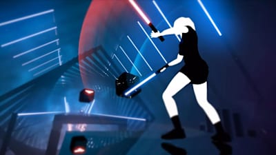 Captura de pantalla de Beat Saber.