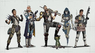 Artwork aus Apex Legends Season 24 zeigt die Charaktere der Assault Klasse