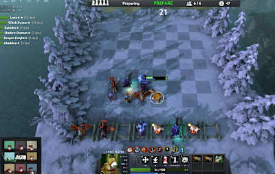 Foto del primer tablero de juego en Dota Auto Chess.