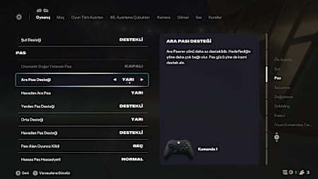 Pası Alan Oyuncu Kilidi'ni "Geç" olarak ayarlandığından emin ol