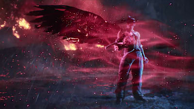 Image of Kazuya in Devil Mode in Tekken 8.