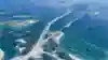 Screenshot from the GTA 6 trailer shows the sea and some bridges. 
