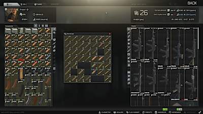 Intercambiando con Prapor en Escape from Tarkov, de Battlestate Games.