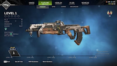 VK-47 Flatline weapon in Apex Legends.