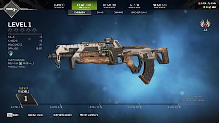 VK-47 Flatline weapon in Apex Legends.