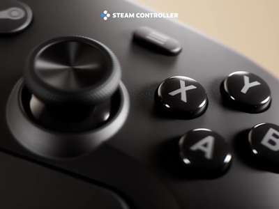 Bild des Steam Controller (2026) von Valve zeigt die ABXY-Buttons