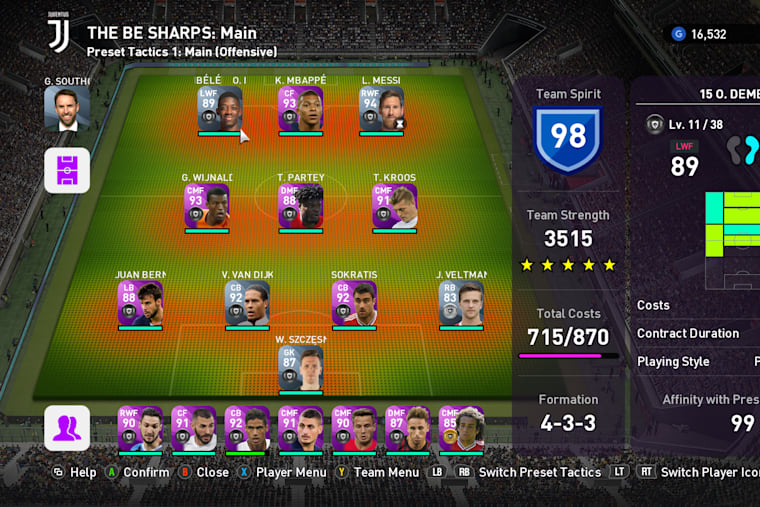 Efootball Pes 2020 Myclub Tips 8 To Master The Mode