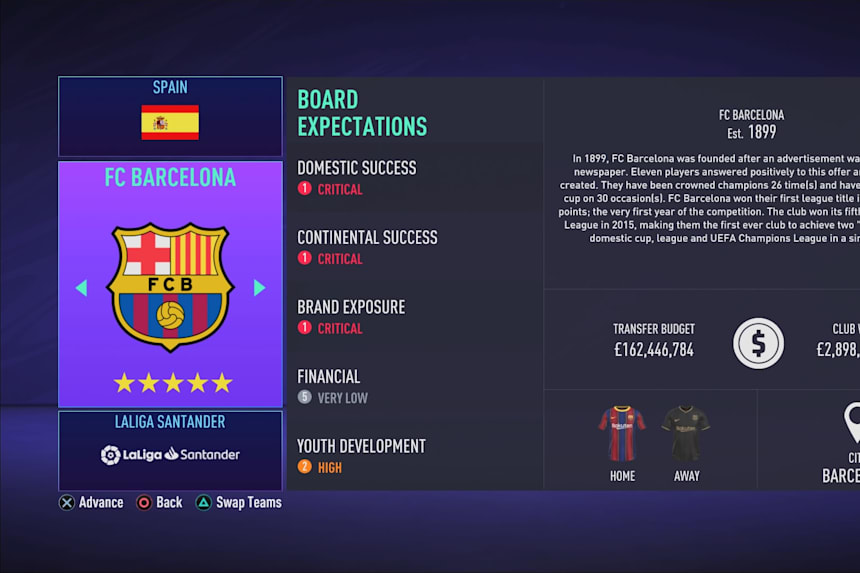 Fifa 21 Best Career Mode Teams Top 6 Clubs To Manage