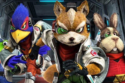 Une image des personnages de la série Nintendo Star Fox avec Fox et Falco.