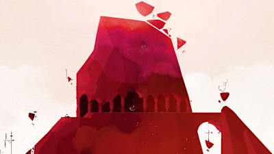 Screenshot of the desert area from Gris