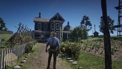 Una captura de pantalla del Rancho Esmeralda en Red Dead Redemption 2