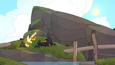 A screenshot from the video game Spiritfarer by developer Thunder Lotus.