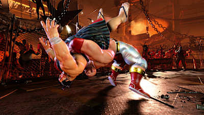 Zangief ejecutando un Suplex Ruso sobre E. Honda en Street Fighter 6.