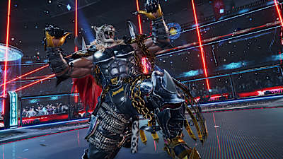 A screenshot of Armor King from Tekken 8.