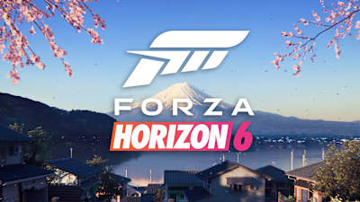Forza Horizon 6 Artwork zeigt den Mount Fuji und das Logo des Spiels