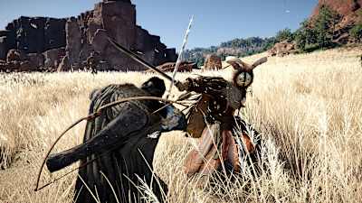 Screenshot aus Crimson Desert zeigt einen Schwertkampf.