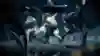 Characters from Warframe prepare to do battle.
