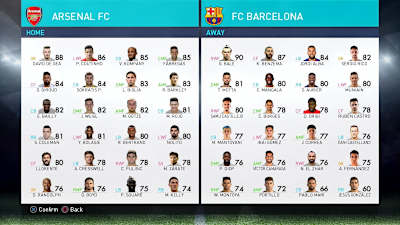 Tela do Modo de Partida Aleatória de PES 2018