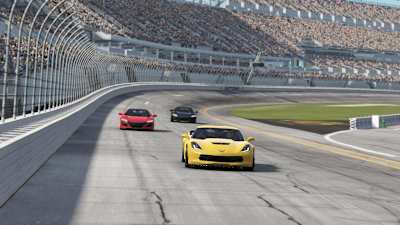 A screenshot of the Corvette Z06 from Project CARS 2 video game.