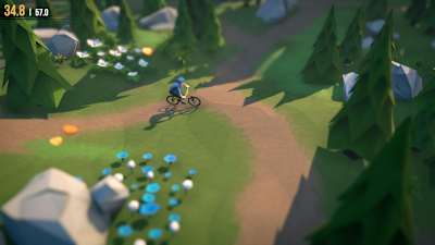 A screenshot from Lonely Mountains: Downhill
