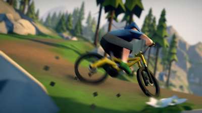 A screenshot from Lonely Mountains: Downhill