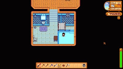 A screenshot of the Bathroom after 2nd House Upgrade mod