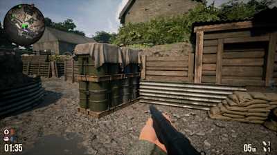 Hide behind those barrels