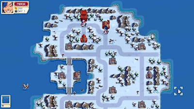 A screenshot of a battlefield in Wargroove