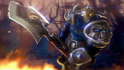 Artwork of Sven's Fiend Cleaver set from Dota 2.