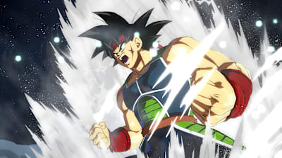Screenshot of Bardock levelling up in Dragon Ball Fighter Z