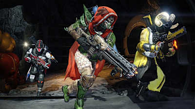 Heavily-armed characters from the original Destiny videogame.