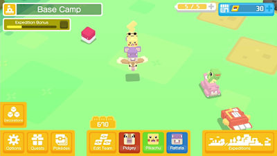 A screenshot of Pokémon Quest.