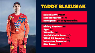 Taddy Blazusiak, piloto del World Enduro Super Series 2018