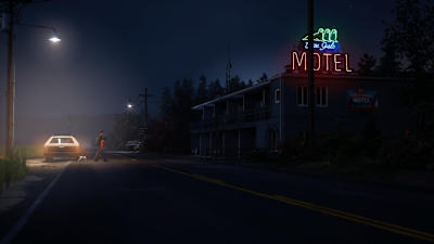 Sean and Daniel Diaz approaching a motel in the video game Life Is Strange 2.