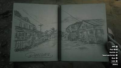 A screenshot of Arthur's journal in Red Dead Redemption 2