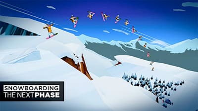 A screenshot from Snowboarding the Next Phase, the new snowboarding video game for Nintendo Switch.