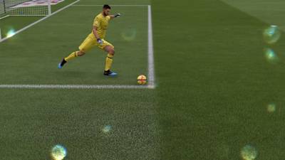 Captura de pantalla de Donnarumma haciendo un saque de meta.