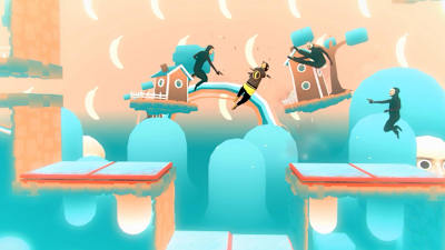 A screenshot from the game, My Friend Pedro, by DeadToast Entertainment.