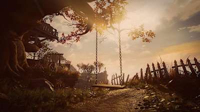 Una captura de pantalla del columpio en What Remains of Edith Finch.