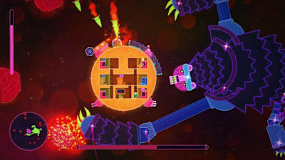 A screenshot of Lovers in a Dangerous Spacetime video game.