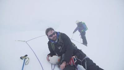 Thomas Palmer savours the moment atop one of Colombia's highest peaks