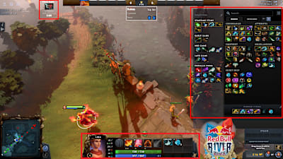 A screenshot of a Dota 2 game being played