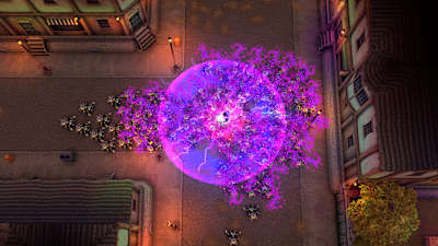 A gameplay shot of 2018's indie game Tesla v Lovecraft