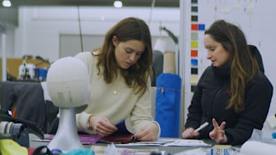Tatum Monod learning the product design process at Arc'teryx