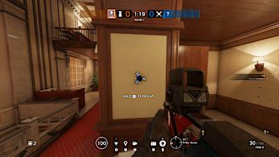 A shot of a defensive gadget in Rainbow Six Siege