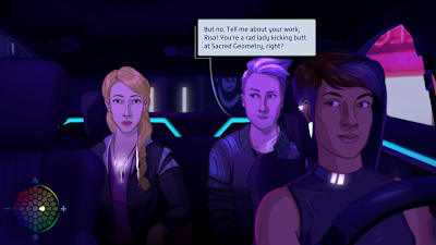 Neo Cab es como un juego de aventuras narrativas en la línea de The Red Strings Club o Coffee Talk.