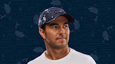 Checo All Smiles In Japan Cap