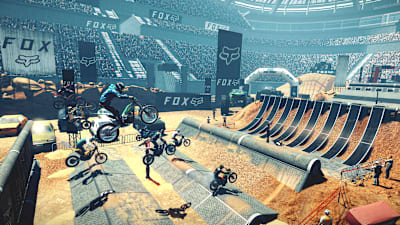 A screenshot of the Trials Rising video game.